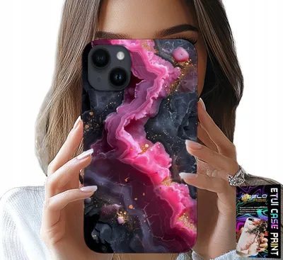 Zdjęcie produktu dla Etui Do Iphone 15 - Różowy Marmurek Plecki, Modne Wzory
