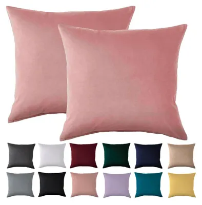Productafbeelding van Kussensloop, 80x80 cm - Set van 2, in koraalroze
