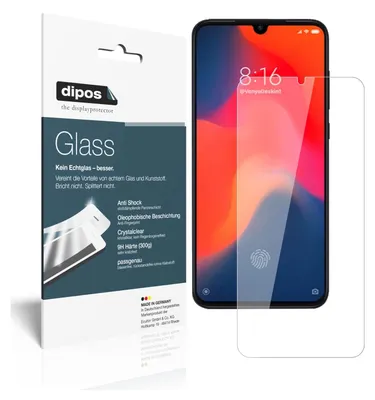 Produktbild von 1x Schutzfolie für Xiaomi Mi 9 Pro - Anti-Shock 9H Folie dipos Glass Kunststoffglas