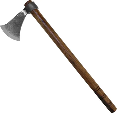 Produktbild von Axt 650 g, 490 mm lang, 150 mm Axtblattbreite, Kohlenstoffstahl, Holzgriff, geschmiedetes Axtblatt, inkl. Lederscheide