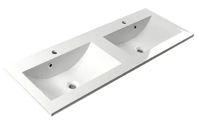 Immagine prodotto di Sapho Yukon - Lavabo doppio 1200x450 mm, con sfioratore, 2 fori per rubinetteria, bianco YU120