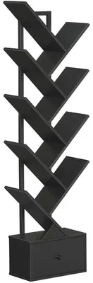 Image de Étagère d'angle, 9 niveaux, forme d'arbre, noire