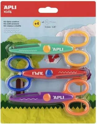 Produktbild von Satz mit Papierhandarbeiten Apli Schere Bunt 13,5 cm