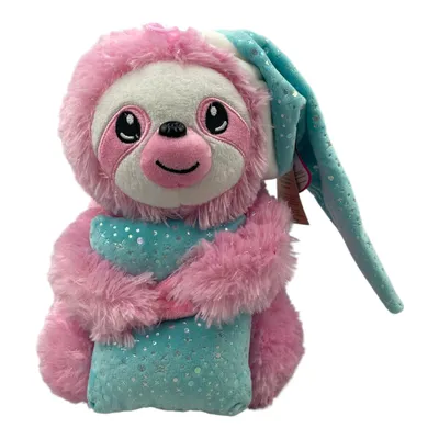 Produktbild von Kuscheltier Faultier 25 cm rosa – Weiches Plüschtier, Stofftier