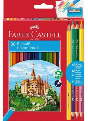 Imagen del producto de Lápices de colores Faber-Castell, 36 colores + 6 colores