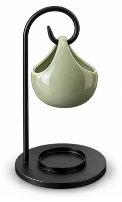 Zdjęcie produktu dla Podgrzewacz do wosku zapachowego - Ceramika i metal - Wys. 19 cm - Bezprzewodowy - Na lampkę tealight