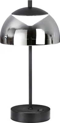 Produktbild von Honsel - Moderne Tischleuchte I Tischlampe I Lampe I Leuchte schwarz mit Rauchglas inkl. LED 3-stufig dimmbar - Djent Touch-funktion Dimmer I Dimmbar I Wohnzimmer I Schlafzimmer - Stahl Rund - I (nich