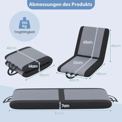Image de Coussin de siège de stade pliable avec dossier réglable, siège de stade rembourré