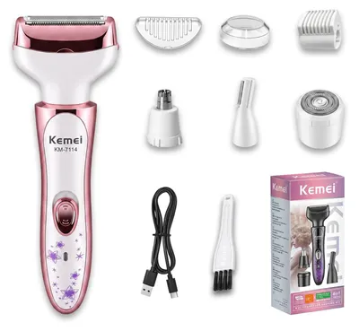 Produktbild von Elektrischer Rasierer Damen 4-in-1 Wiederaufladbarer Bikini Trimmer Rot