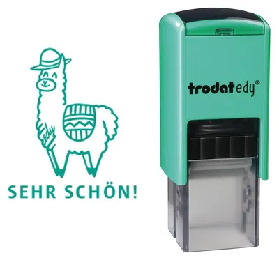 Image de trodat Motivstempel Printy Minzgrün "Lama" 4922