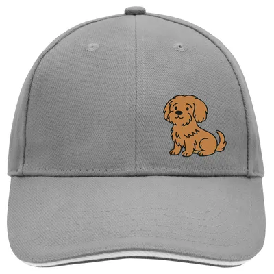 Produktbild von Huuraa Cappy Mütze Havaneser Havi Comic Dark Grey/White Baumwolle 6-Panel Kappe Geschenkidee