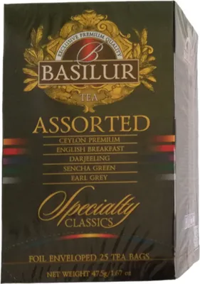 Produktbild von Basilur-CEYLON ORANGE PEKOE, ENGLISH BREAKFAST - 100% schwarzer Tee 25 Stück.