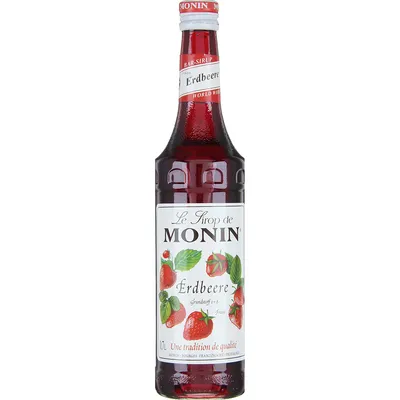 Produktbild von Monin Erdbeer Sirup mit einem Aroma nach frischen Erdbeeren 700ml