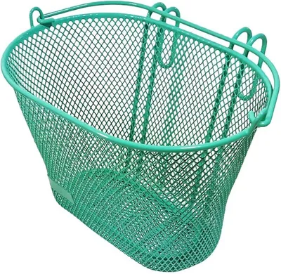 Produktbild von Kinder Fahrradkorb grün Lenkerkorb Metall vorne Korb Kinder Fahrrad 20x18x10cm