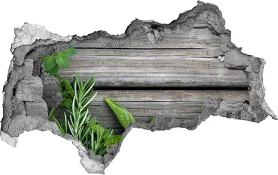 Produktbild von Selbstklebender Loch-3D-Aufkleber 95x73 cm Hintergrund Kräuter
