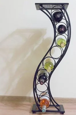 Image de Casier à bouteilles - Bar de salon / Design élégant, 24,9 x 16 x 67,8 cm