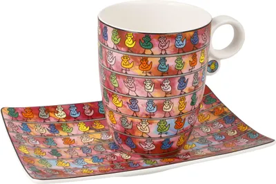Image de Goebel Rizzi « We are the Birds » : tasse d'artiste avec soucoupe