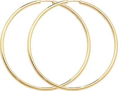 Image de Boucles d'Oreilles Créoles Femme Or 375/1000 - 45mm; TRS15707MM45