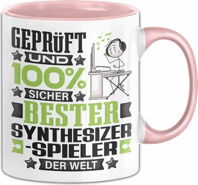 Produktbild von Synthesizer-Spieler Geschenk Lustiger Spruch für Synthesizer-Spieler Geschenkidee Bester Synthesizer-Spieler Der Welt (Rosa)