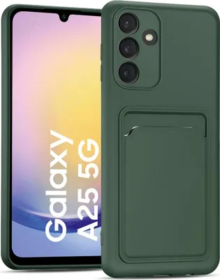 Produktbild von Conie Schutzhülle für Samsung Galaxy A25 5G mit Kartenfach Tasche Case Cover Bumper Silikon Hülle in Grün