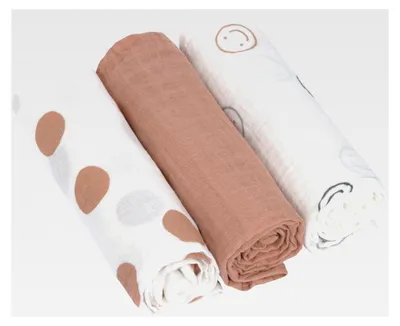 Produktbild von Baby Puckdecke Spuckdecke Pucktuch Mulltuch 3er Set Baumwolle 85 x 85 cm