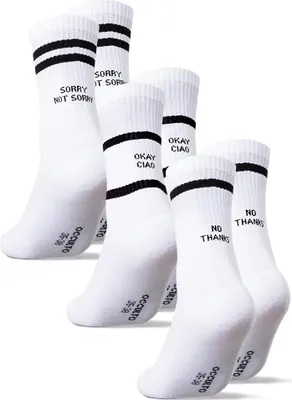 Produktbild von Occulto Damen & Herren Statement Tennis Socken 3er Pack (Modell: Leo)