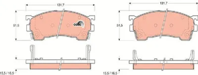 Produktbild von Trw Bremsbelagsatz, Scheibenbremse Vorderachse GDB1139