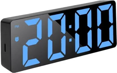 Obrázek produktu pro Digitální budíky s LED displejem, minimalistický design, černé a modré