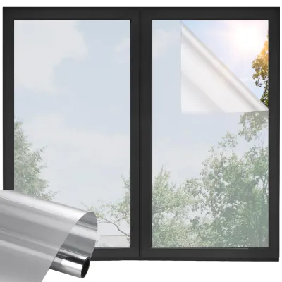 Spiegelfolie 75x200 cm silber – Sichtschutz & UV-Schutz
