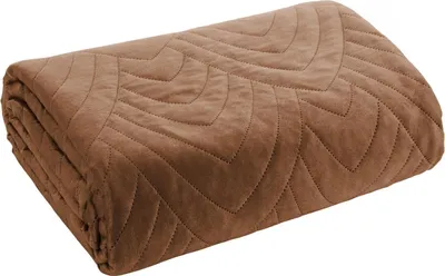Zdjęcie produktu dla Narzuta pikowana Luiz6 170x210 ceglasta elegancka welurowa do sypialni