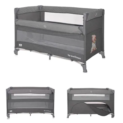 Produktbild von Lorelli Up and Down Reisebett 3in1 Beistellbett Laufstall 2 Ebenen 120x60 cm, faltbar, Rollen mit Bremse, Tasche