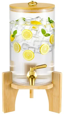 Image de Distributeur de boissons glacées en verre avec robinet