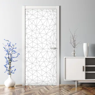 Produktbild von Dekorative Türtapete selbstklebend Tattoo Aufkleber Klebefolie Geometrisches Muster 77 x 200 cm