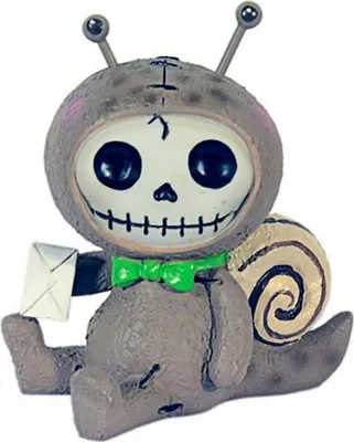 Produktbild von Kleine Snail Furrybones Figur - Skelettfigur als Geschenkartikel & Deko