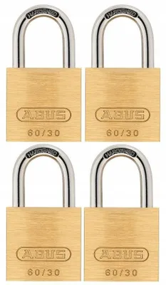 Produktbild von Abus Bügel-Schloss Set 60/30 Messing Gleichschließend