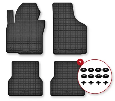 Produktbild von Gummi-Fußmatten für Volkswagen Beetle 2012-2019 (Cabrio/Coupé) – 4-tlg, Schwarz, Semi-Universal, angepasst – Wielganizator Semi-Universal