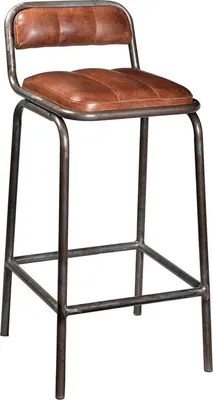 Produktbild von Barhocker Brooklyn mit Ledersitz - Braun