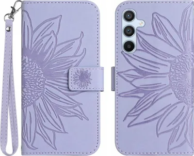Produktbild von Samsung Galaxy A16 Hülle - Coverup Sonnenblume Klapphülle mit Schlüsselband - Lavendel