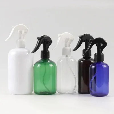 Produktbild von Sprühflasche 200 ml, 220, 250, 300 und 500, leere Kunststoff-Sprühflasche als Flüssigkeitsbehälter (durchsichtige Flasche, 300 ml)