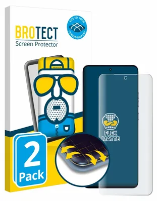 Produktbild von 2x BROTECT Fullscreen Schutzfolie für Motorola Edge 50 Pro Displayschutz Folie Fullcover Matt Entspiegelungsfolie