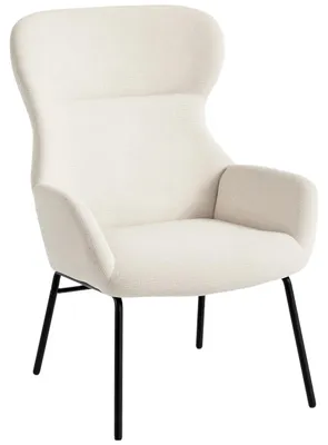Produktbild von HOMCOM Ohrensessel Wohnzimmer Sessel Loungesessel Relaxsessel mit Stahlbeine