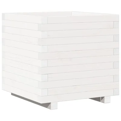 Produktbild von vidaXL Pflanzkübel Weiß 50x50x49,5 cm Massivholz Kiefer