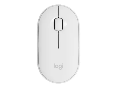 Produktbild von Logitech Pebble M350, Beidhändig, Optisch, RF Wireless + Bluetooth, 1000 DPI, Weiß