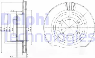 Produktbild von 2x DELPHI Bremsscheibe BG4052 für TOYOTA LAND CRUISER (KDJ12_ GRJ12_) 67 3mm