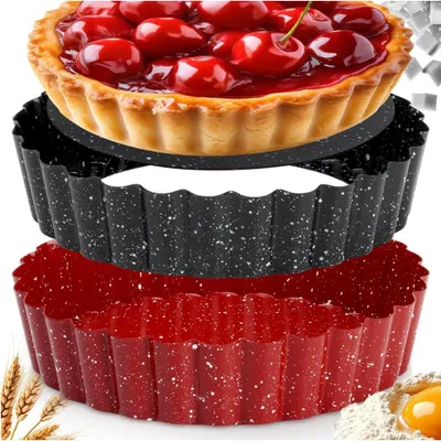 Produktbild von 2x Kleine Tarteform Mini-Granitform zum Backen von Tarte-Kuchen