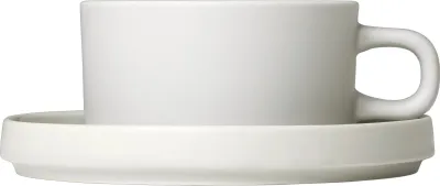 Produktbild von Blomus Pilar Set 2 Teetassen, Tasse, Becher, Trinkgefäß, Keramik, Moonbeam, 170 ml, 63908