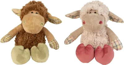 Produktbild von 2 Stück Schaf Plüschtier sitzend 18cm Kuscheltier Geschenkidee Dekoration Deko