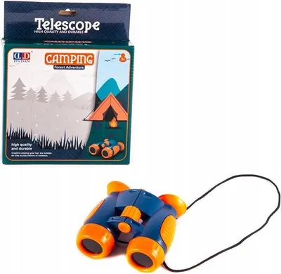Produktbild von Kinder Fernglas Spielzeug für Ausflüge Zoo & Camping - Leichtes Entdecker Set mit Umhängeband