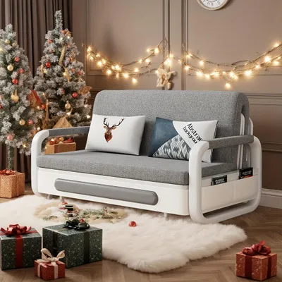 Image de Canapé convertible - Canapé-lit - Divan convertible - Canapé-lit avec rangement - Assise avec compartiment de rangement