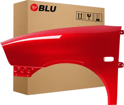Immagine prodotto di BLU Parafango compatibile con Seat Ibiza Cordoba (6L - III 3. Generation) LS3H Sinistra Rot Emocion | 2002-2008 | Anteriore | Verniciato | Pronto per il montaggio | Acciaio